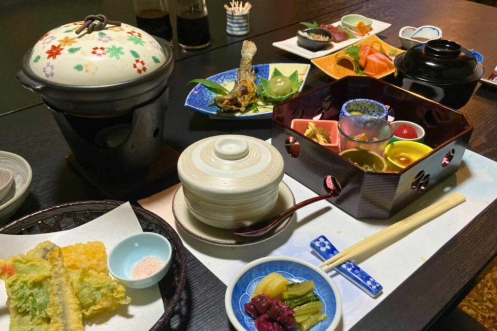 浅間温泉　栄の湯旅館　夕食