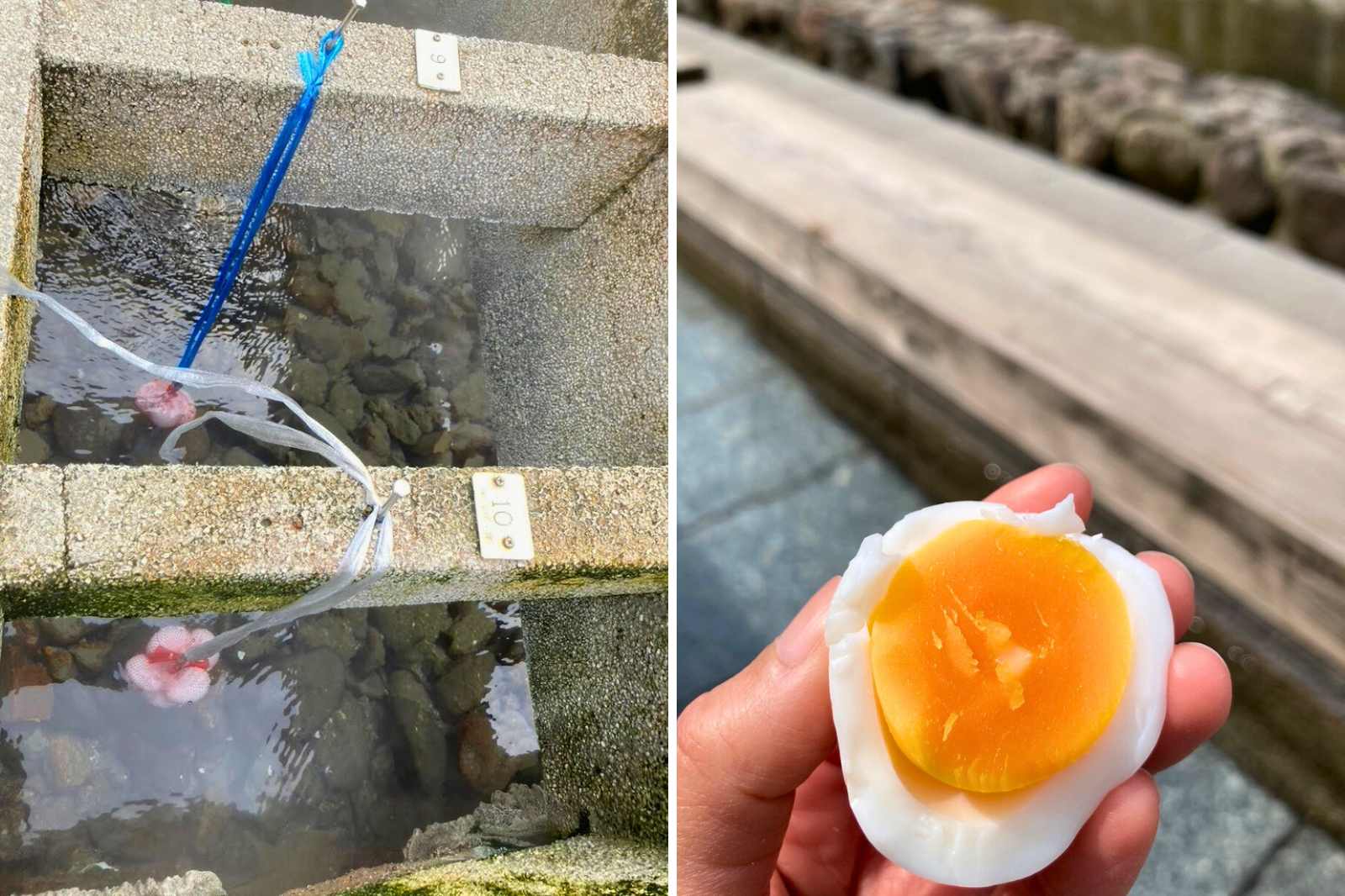 兵庫県新温泉町　荒湯　ゆで卵　温泉卵