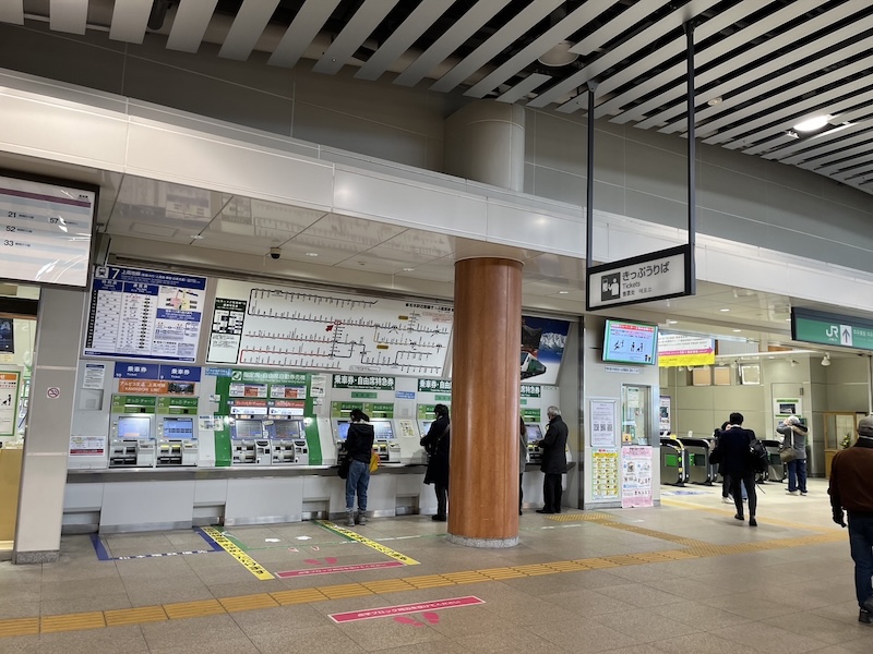 JR松本駅　改札　自動券売機