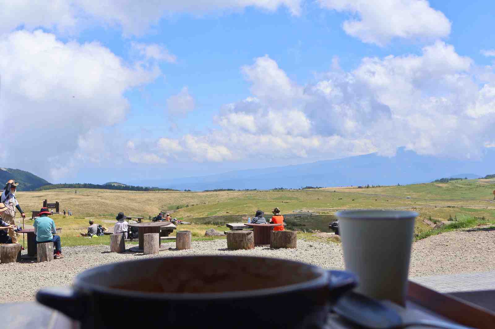 王ヶ頭ホテル　テラス席　美ヶ原