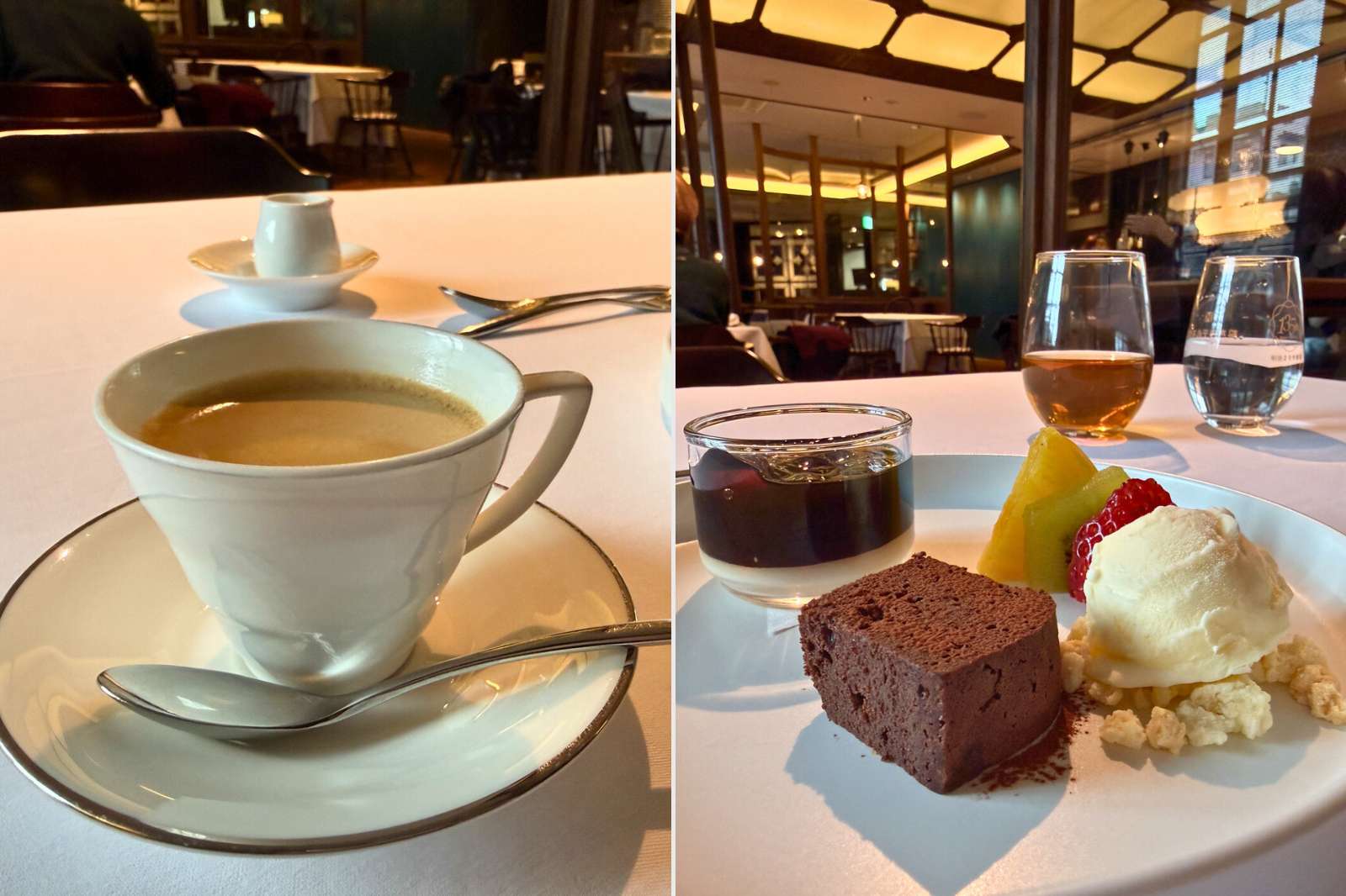 松本ホテル花月　I;caza［ikaza］（イカザ）　ランチコース　デザートとコーヒー