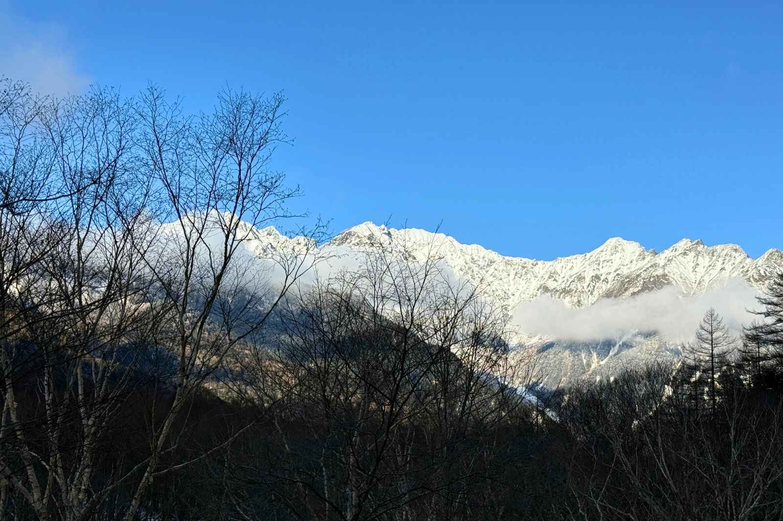 大正池から見る穂高連峰全景