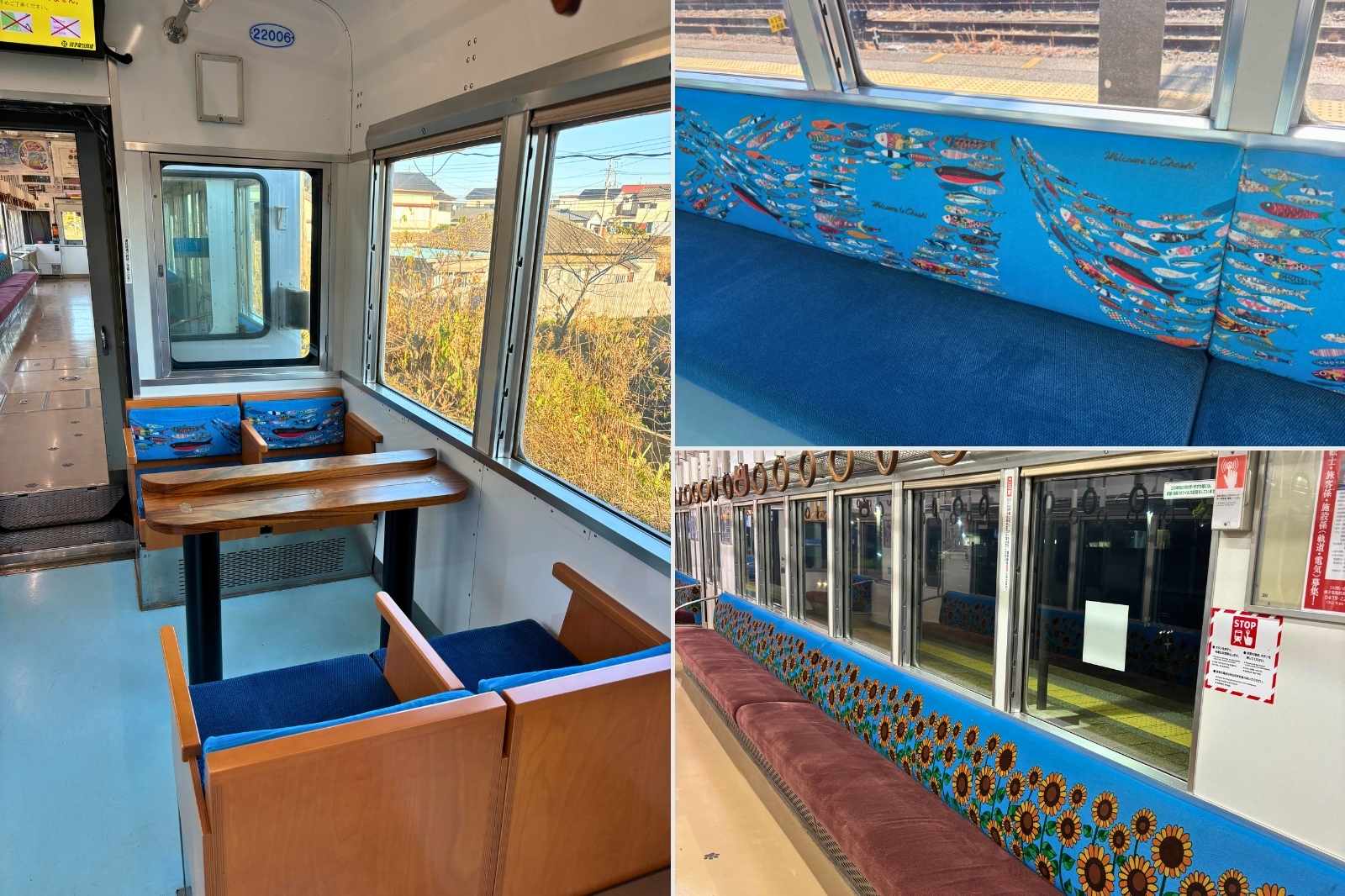 銚子電鉄 次郎右衛門の車内