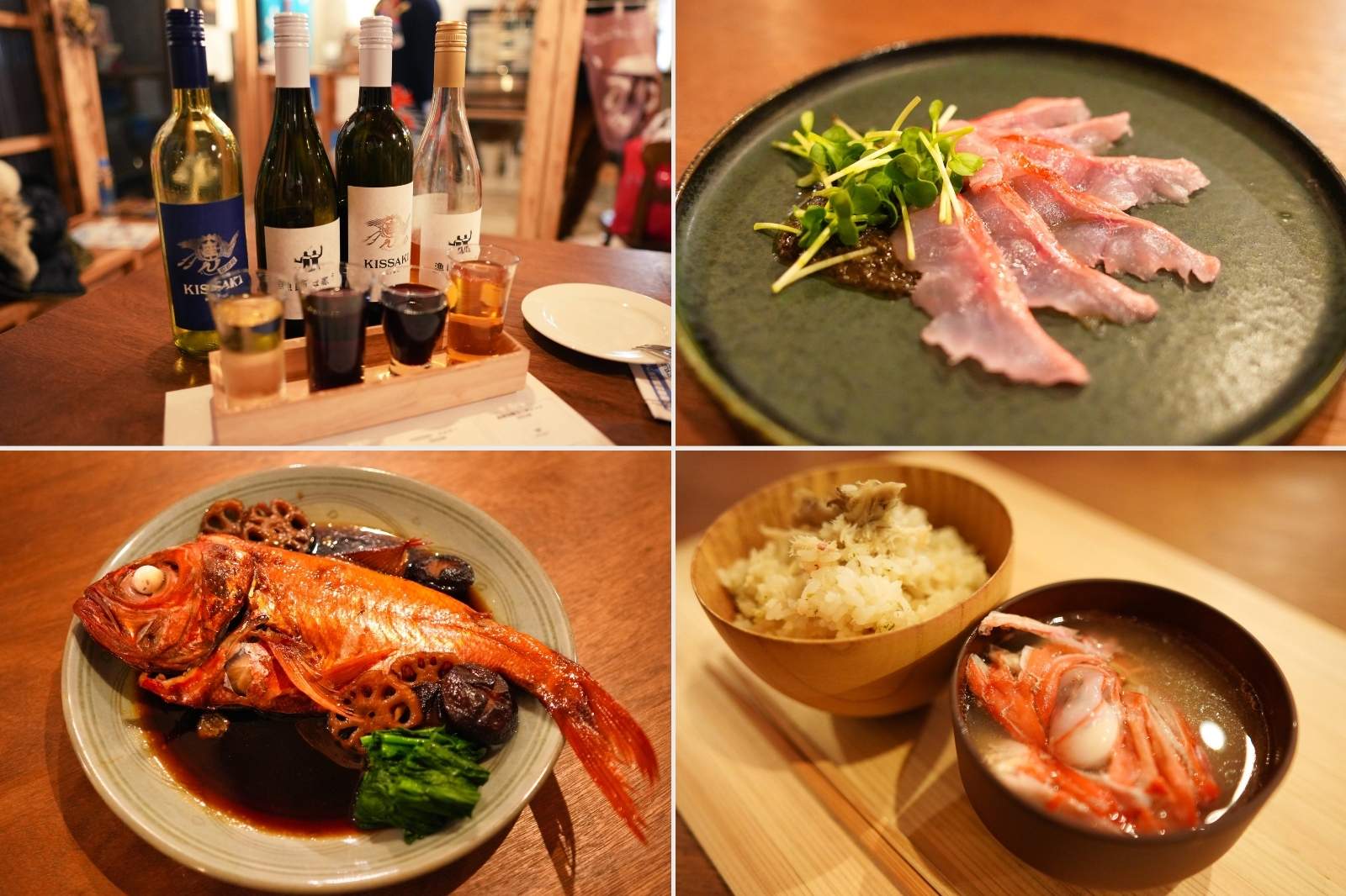 銚子ワイン　つりきんめ料理